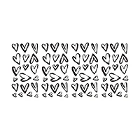 RoomMates Black Sketchy Hearts Peel & Stick Wall Decals