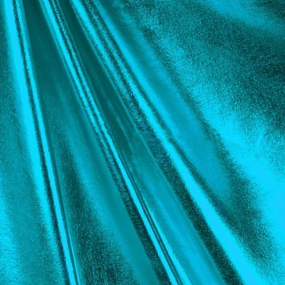 Turquoise Foil Metallic Spandex