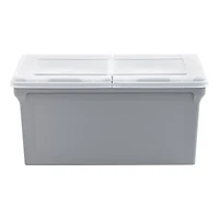 Iris® Gray Split-Lid Letter Size File Box, 4 Pack