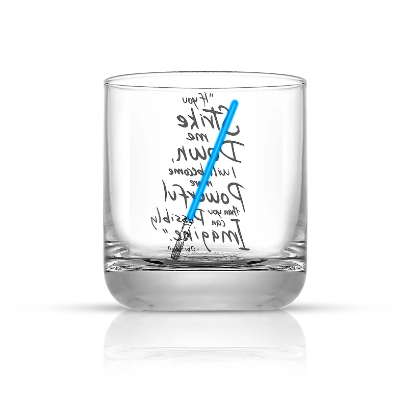 JoyJolt® Star Wars™ 10oz. New Hope Obi-Wan Kenobi Blue Lightsaber Short Drinking Glass, 2ct.