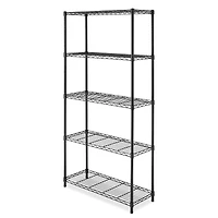 Whitmor 5-Tier Black Supreme Shelves