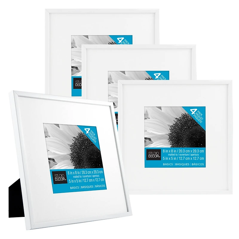 4 Pack Basics 5" x 5" Multipurpose Wall Frames By Studio Décor