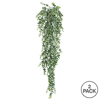 2.5ft. Green Hanging Mini Leaf Eucalyptus Bushes, 2ct.