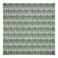 Sage Christmas Tree Pattern Cotton Twill Napkin