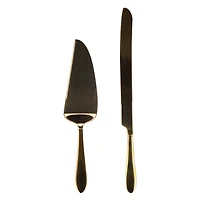 Gold-Finished Stainless Steel Cake Knife & Server Set by Celebrate It™