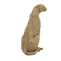 CosmoLiving by Cosmopolitan Gold Polystone Glam Sculpture, 21" x 8" x 14"