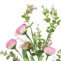 12" Pink Ranunculus & Eucalyptus Pick by Ashland®