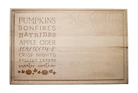 17" Autumn Things Maple Cutting Board