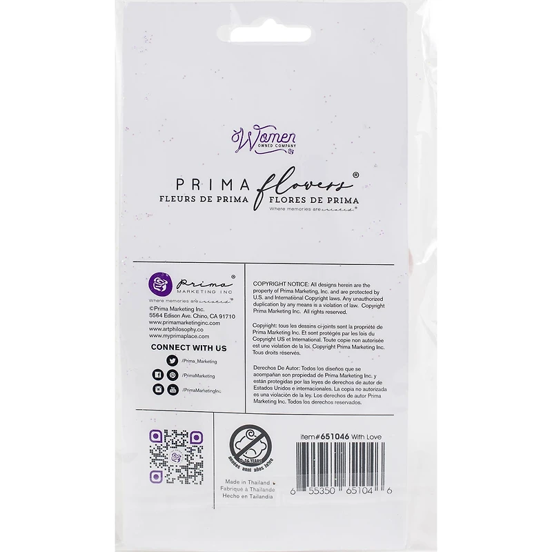 Prima® With Love Collection True Friends Mulberry Paper Flowers