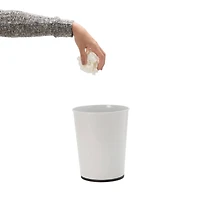 Bath Bliss White Stainless Steel Trash Can