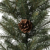 Glitzhome® 9ft. LED Greenery Pinecone Christmas Garland with Timer