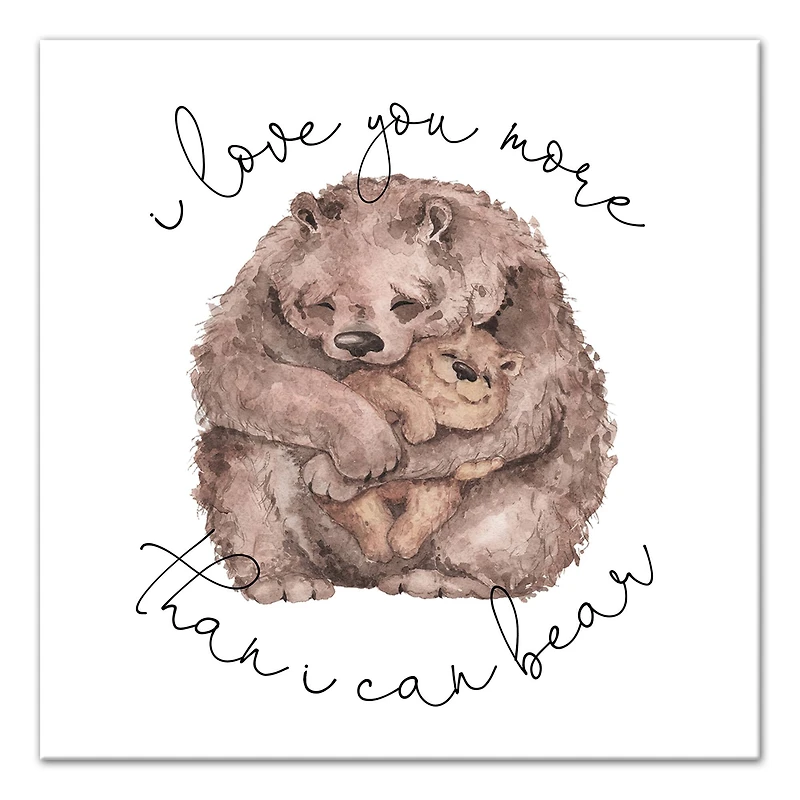 Bear Love Canvas Wall Art