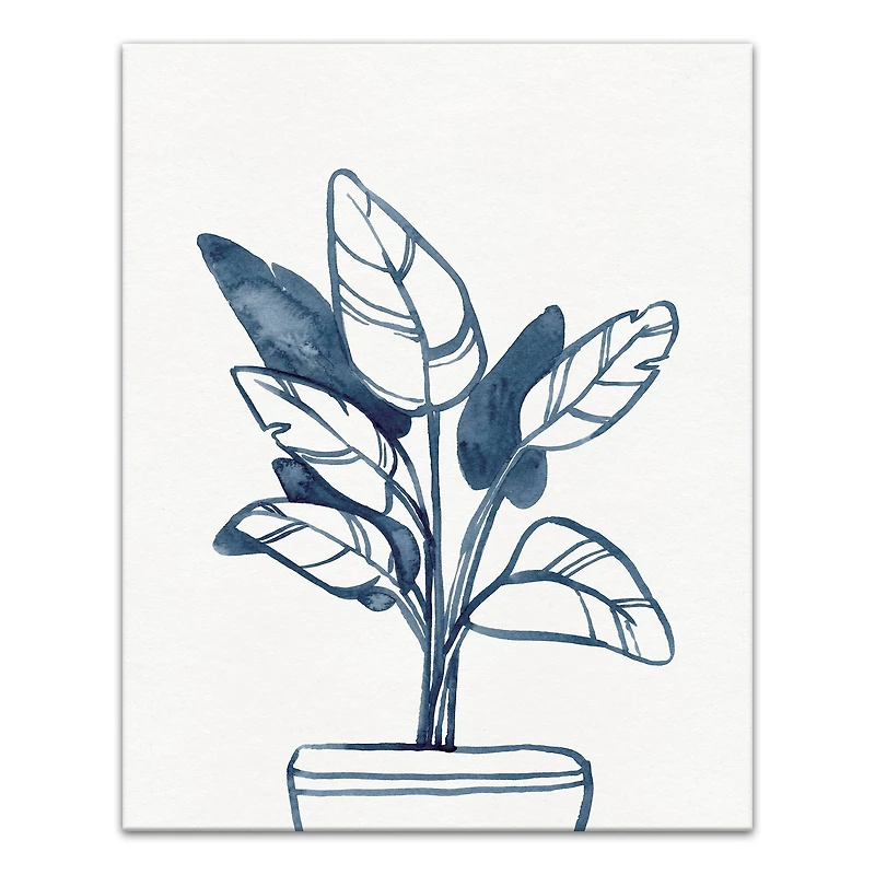 Indigo Palms 16" x 20" Canvas Wall Art