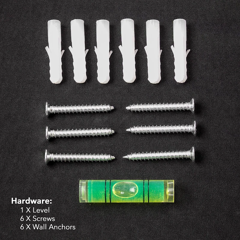 Black Floating Wooden Wall Shelves Set