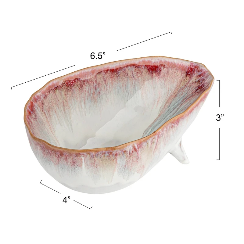 Hello Honey® 6.5" Berry Stoneware Footed Bowl