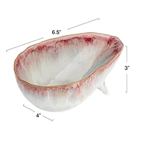 Hello Honey® 6.5" Berry Stoneware Footed Bowl