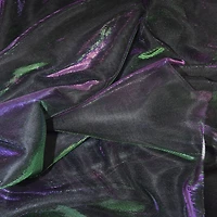 Feldman Purple & Green Metallic Knit Fabric