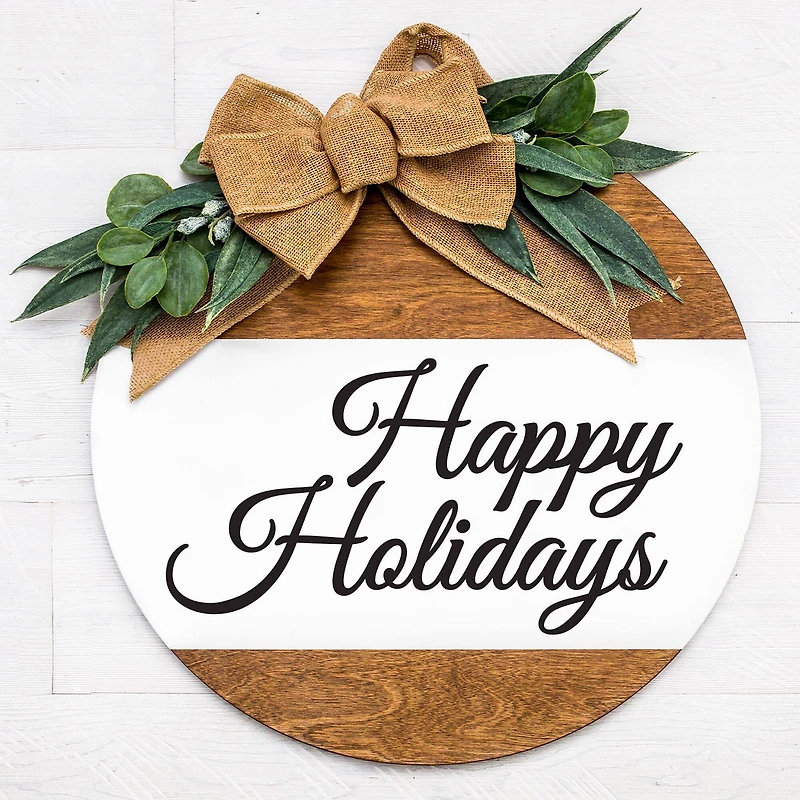 Leisure Arts® Vinyl Matte Black Happy Holidays Decal