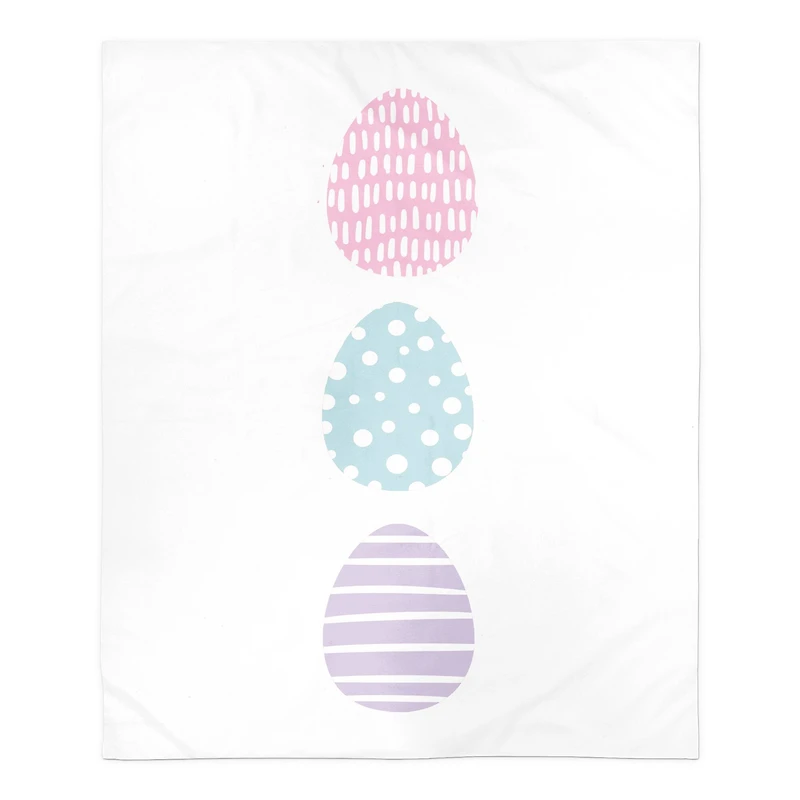 Tri Eggs Blanket 50" x 60" Sherpa Fleece Blanket
