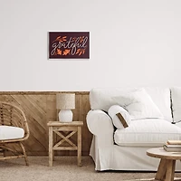 Stupell Industries Grateful Autumnal Leaves Phrase Wall Plaque Art