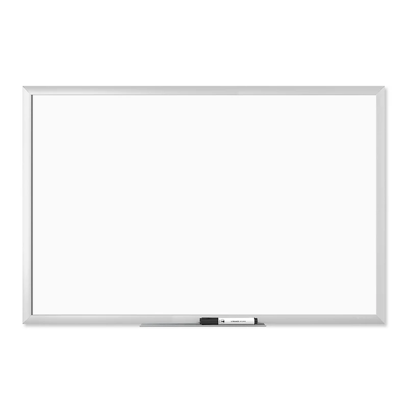 U Brands Silver Aluminum 36" x 24" Framed Magnetic Dry Erase Board