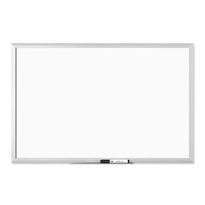 U Brands Silver Aluminum 36" x 24" Framed Magnetic Dry Erase Board