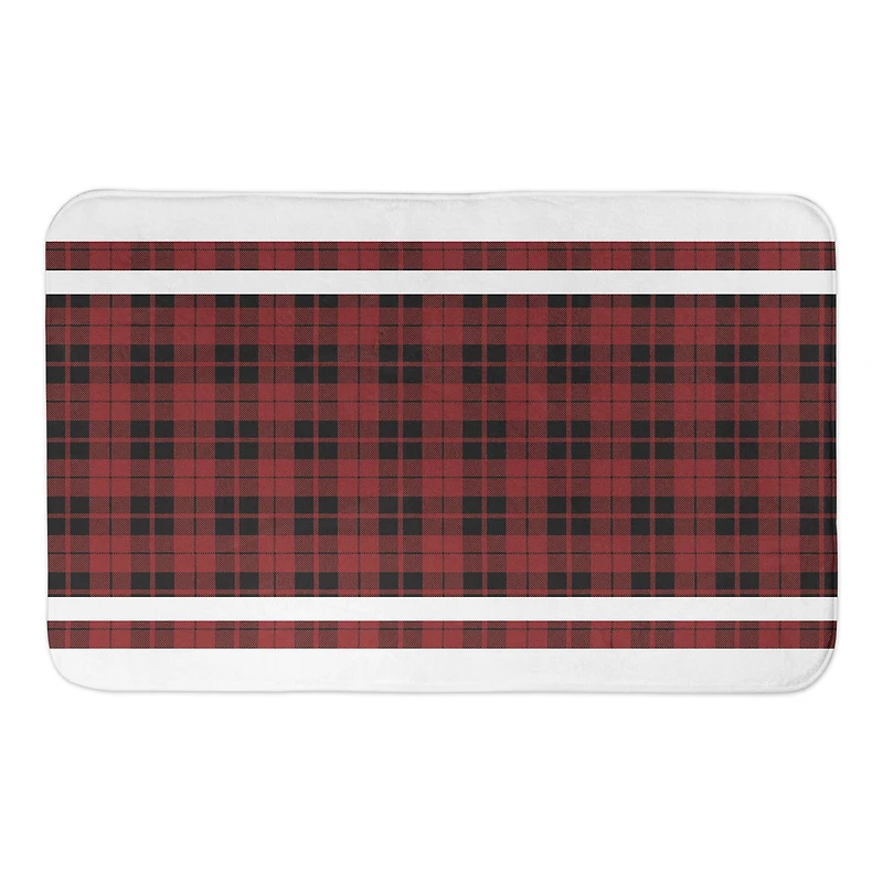 Christmas Plaid Bath Mat