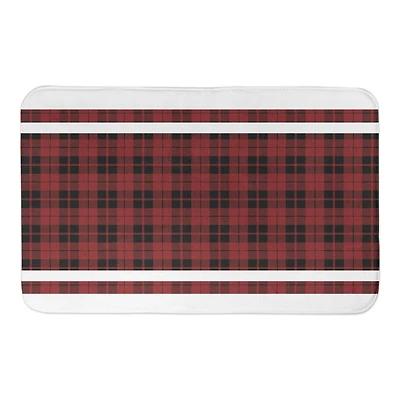 Christmas Plaid Bath Mat