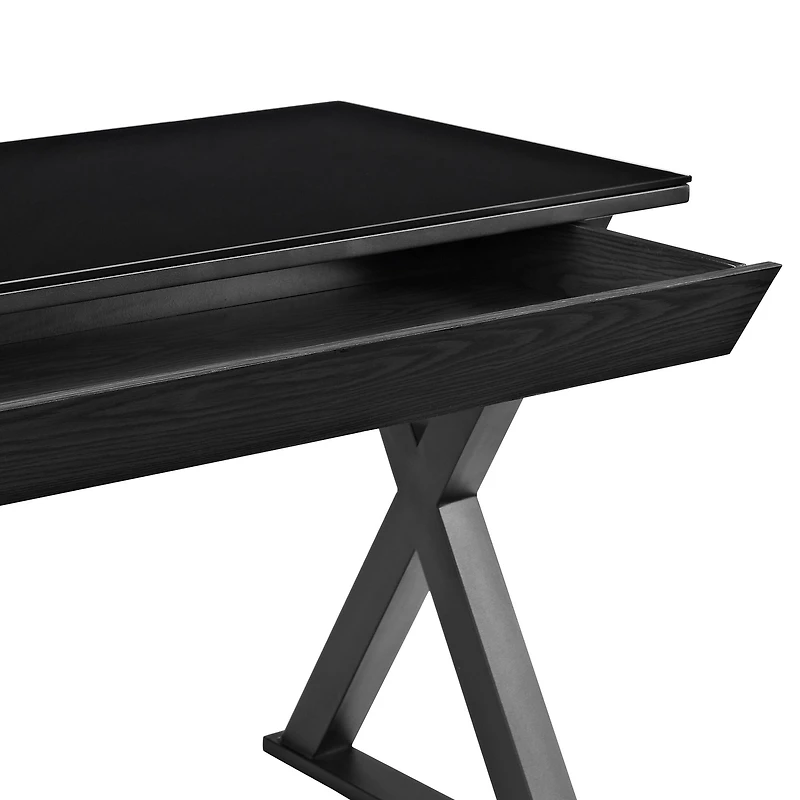 Walker Edison 48" Black Modern Wood Computer Desk