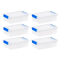 Iris® 2.4 qt. Clear Latching Storage Totes, Set of 6