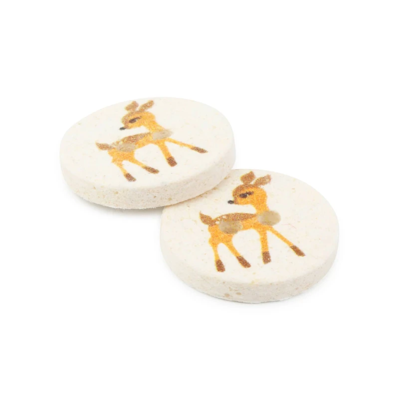 Dritz® 15mm Natural Recycled Cotton Deer Button, 9ct.