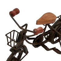 11.5" Black Metal Bike Tabletop Sculptures, 2ct.