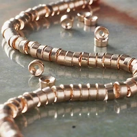 12 Pack: Rose Gold Metal Interlock Beads, 4mm by Bead Landing™