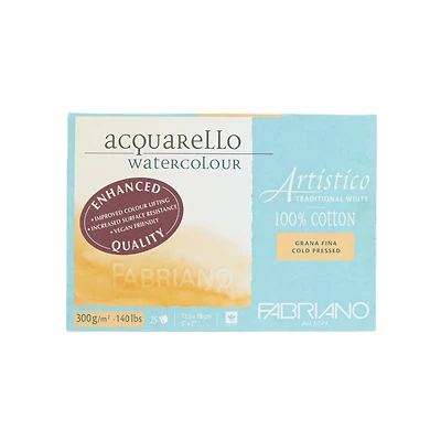 Fabriano® Artistico Traditional White Cold Press Watercolor Block