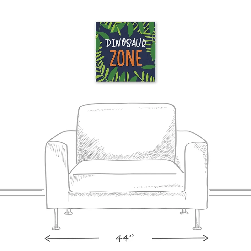 Dinosaur Zone 16" x 16" Canvas Wall Art