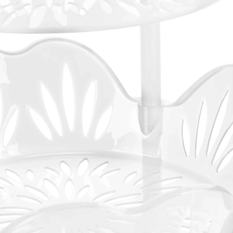 Kitchen Details White 4-Tier Large Basket Shelf