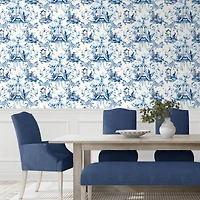 Harrison Howard East of the Moon Delft Peel & Stick Wallpaper