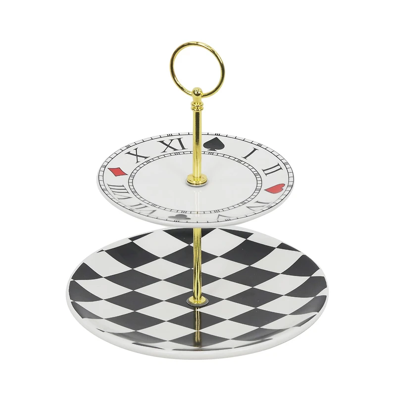 9" Ceramic Two-Tier Tray by Ashland®