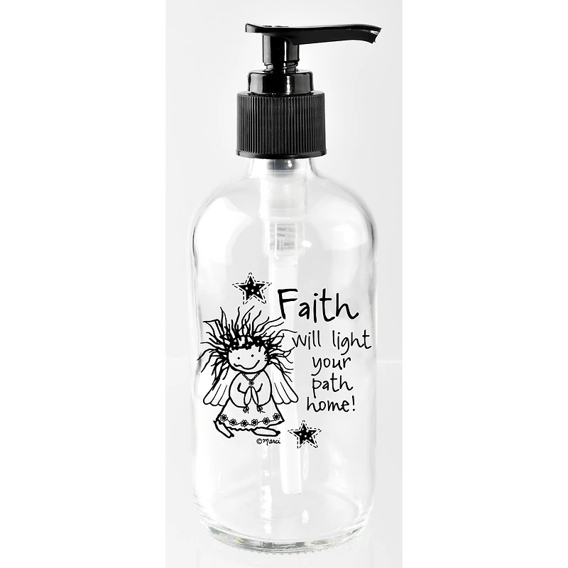 Marci Art 8oz. Faith Will Light Your Path Soap Dispenser