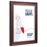 Frame USA Boardroom Cherry with Gold Bead Single Image Picture Frame