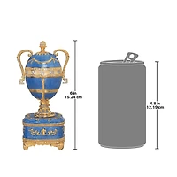 Design Toscano 6" Gold & Blue Katya's Imperial Enameled Egg