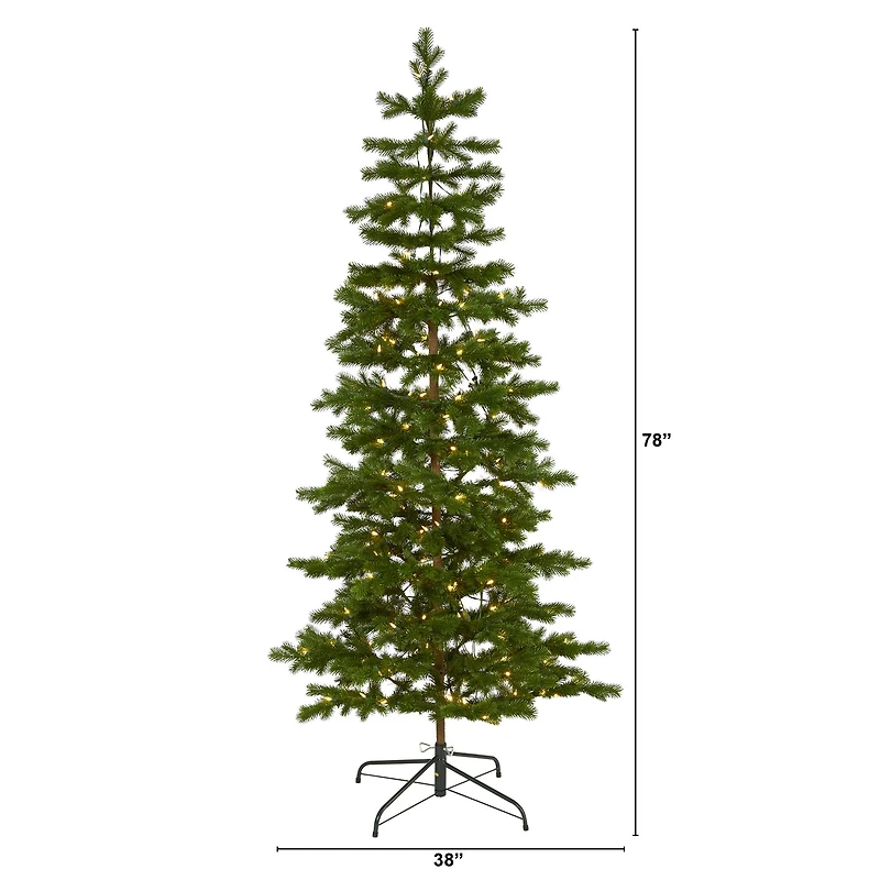 6.5ft. Pre-Lit Big Sky Spruce Artificial Christmas Tree with Clear Warm Multifunction LED Lights