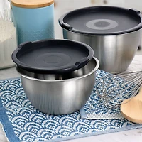 Martha Stewart Everyday 1.5qt. Stainless Steel Mixing Bowl with Plastic Lid