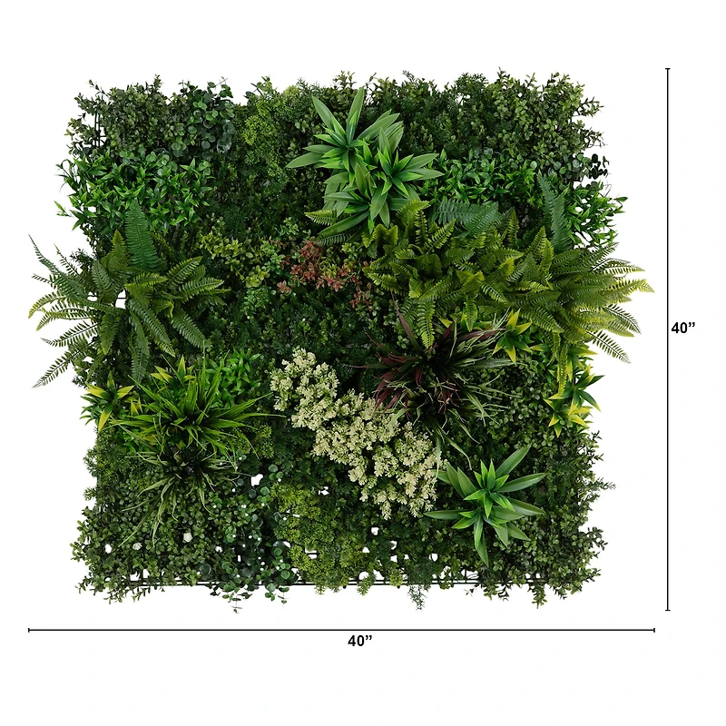 40" Amazon Rainforest Artificial Living Wall Panel