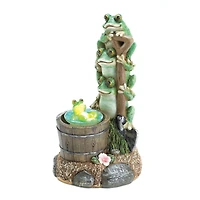 9.5" Solar Rotating Frog Garden Décor