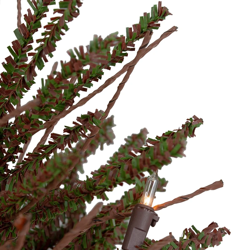 2ft. Pre-Lit Medium Warsaw Twig Artificial Christmas Tree in Burlap Base, Clear Lights