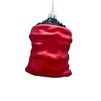 3.75" Red & Black Coal Sack Glass Ornament by Ashland®