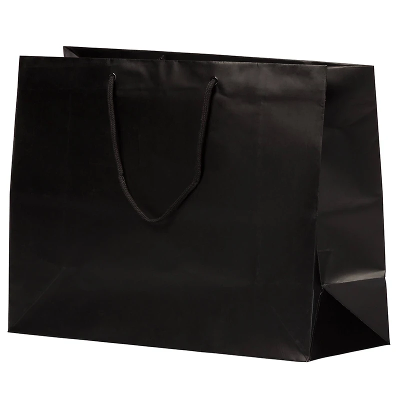 JAM Paper X-Large Black Matte Gift Bags, 100ct.