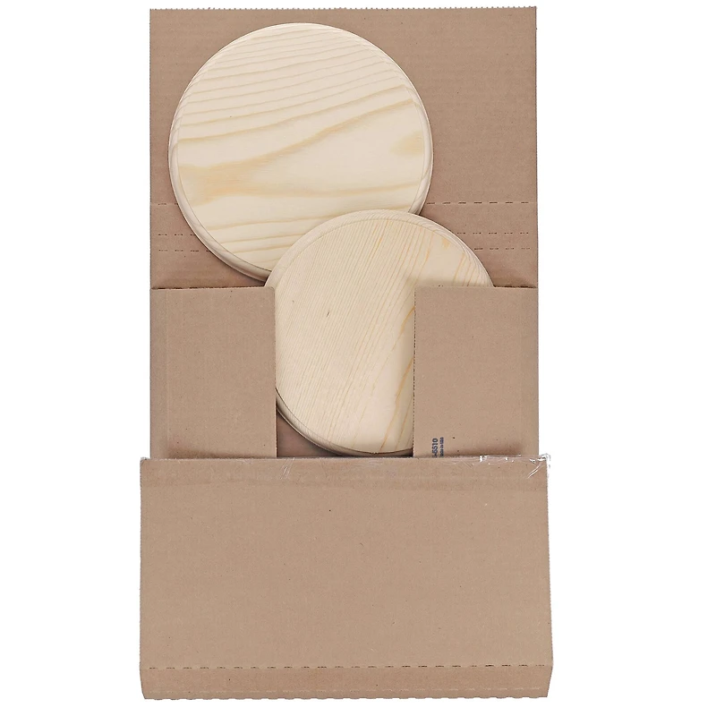 Good Wood by Leisure Arts® 8" Circle Pine Plaque, 2ct.