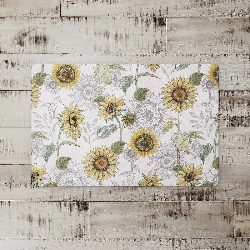Sunflower Pattern Floor Mat